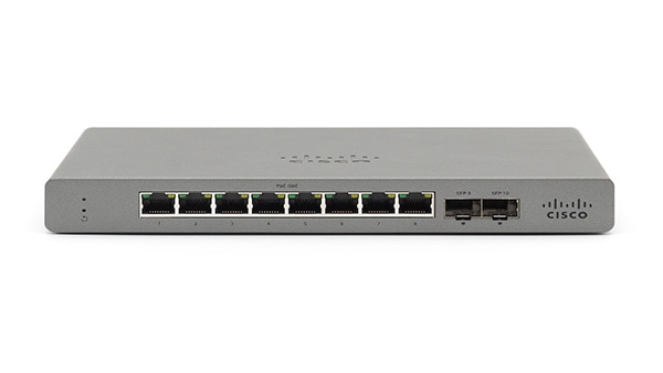 Meraki Go ネットワークスイッチ 8ポート（PoE対応）