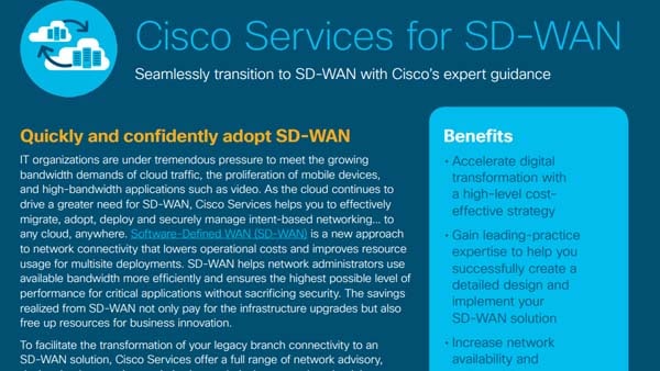 ภาพรวมโซลูชันบริการของ Cisco