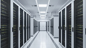 illustration of the interior of a data center