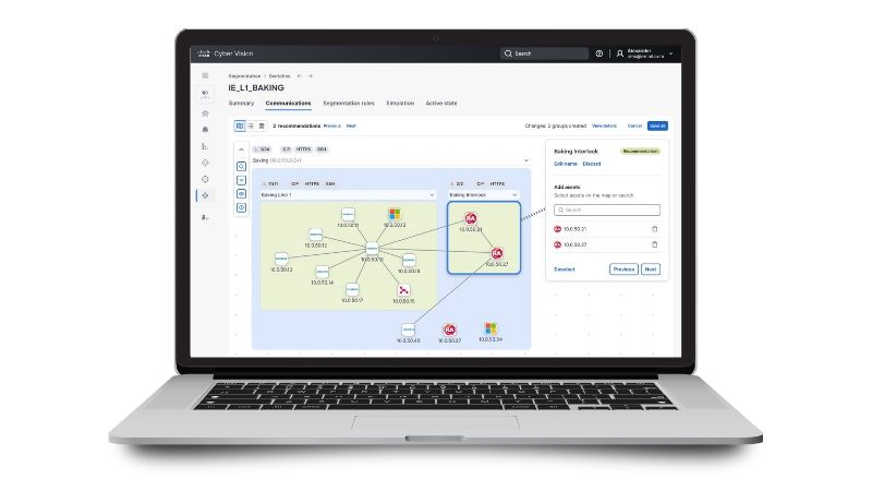  Cisco Cyber Vision user interface