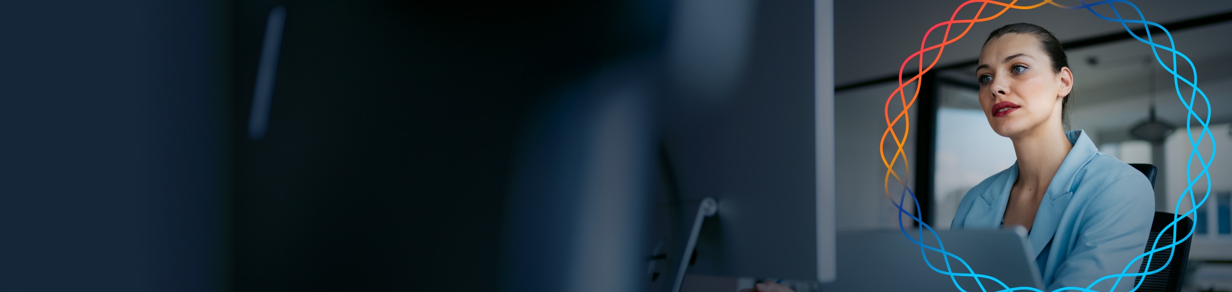 Business person viewing Cisco Partner Incentive on a computer monitor.