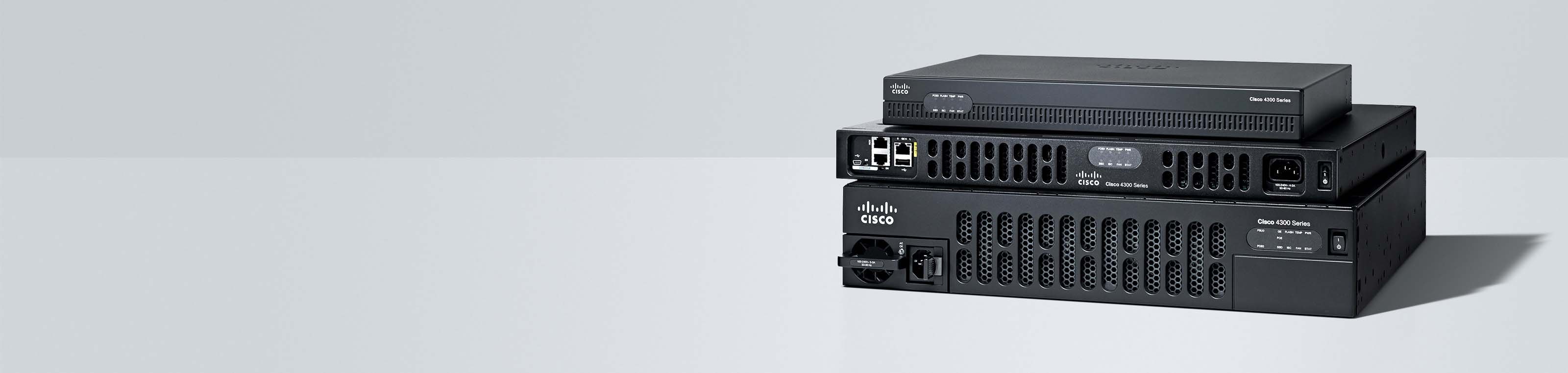 stack of Cisco 4000 Series Integrated Services Routers