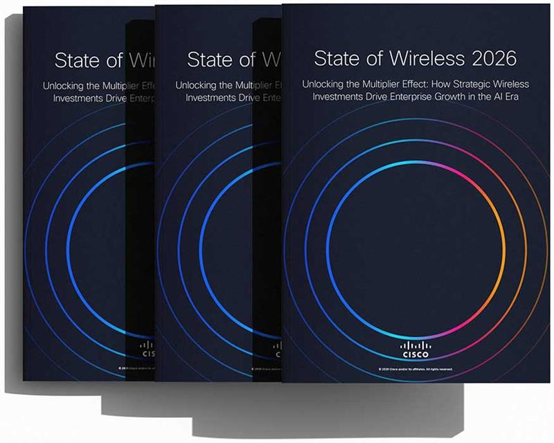 3 copies of the “State of Wireless 2026” report, subtitled “Unlocking the Multiplier Effect: How Strategic Wireless Investments Drive Enterprise Growth in the AI Era”