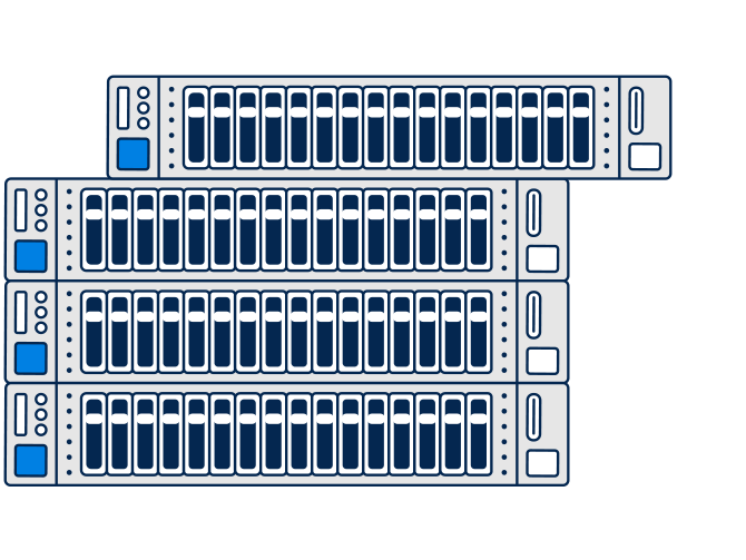 Illustration of stacked servers