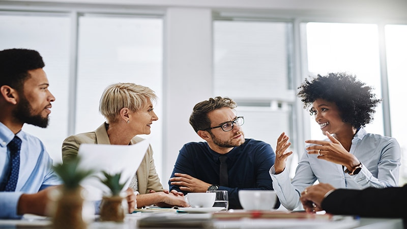 People meeting at a table