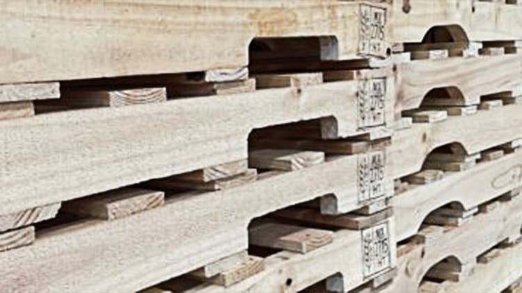 stack of wooden pallets