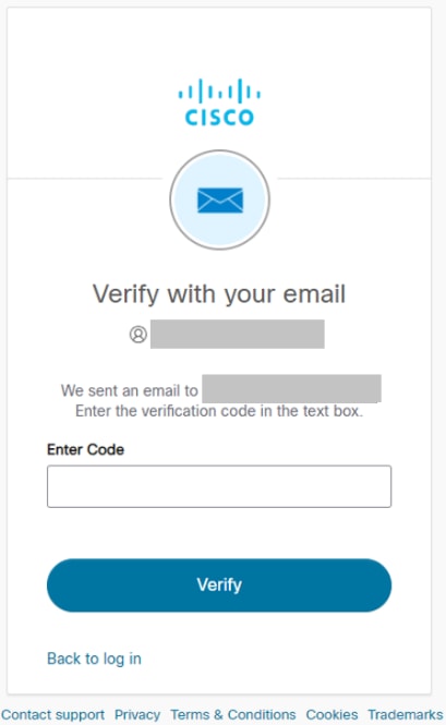 Verify with your email screen