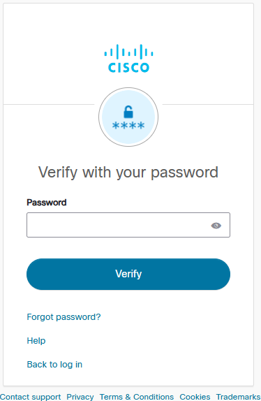 Reactive MFA password verification screen
