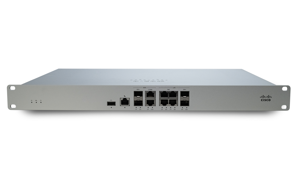 Cisco Meraki MX105 Security and SD-WAN Enterprise Security Appliance
