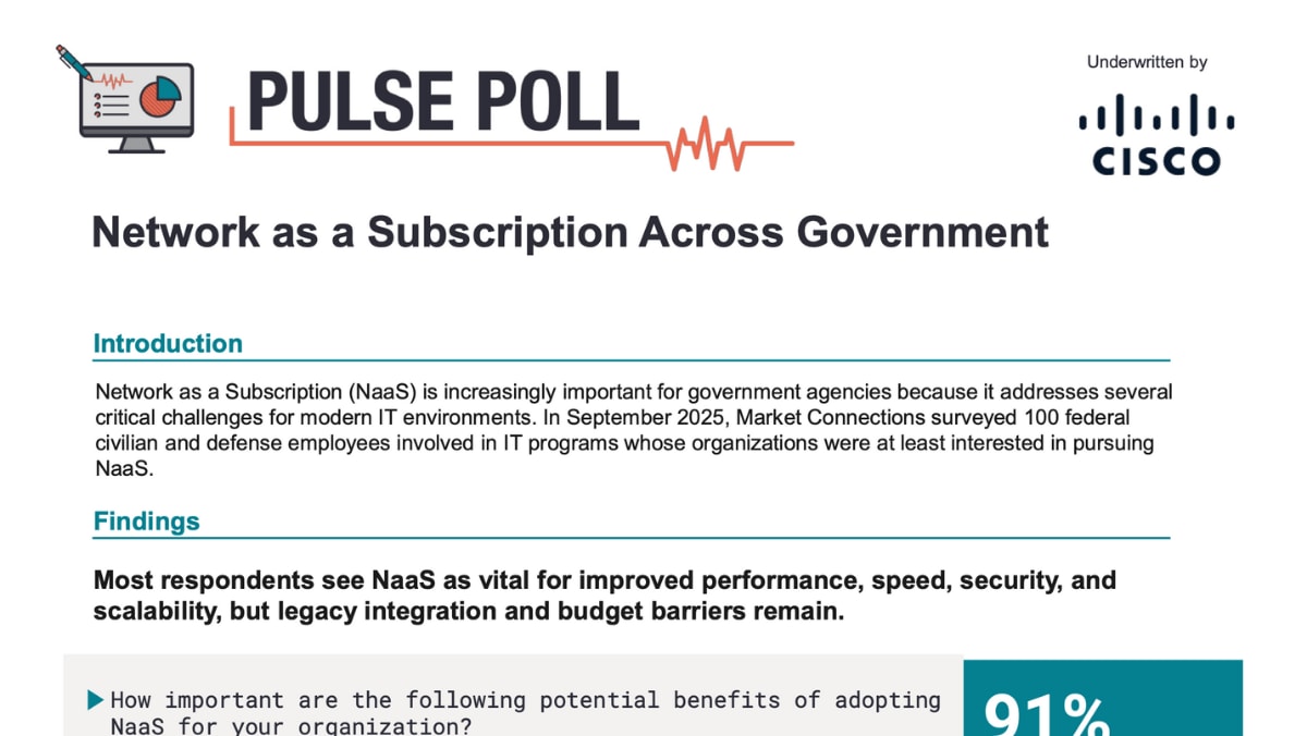 Network as a Subscription Across Government