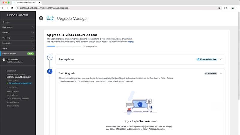 Screenshot of Upgrade Manager Tool
