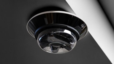 Smart camera mounted on a ceiling