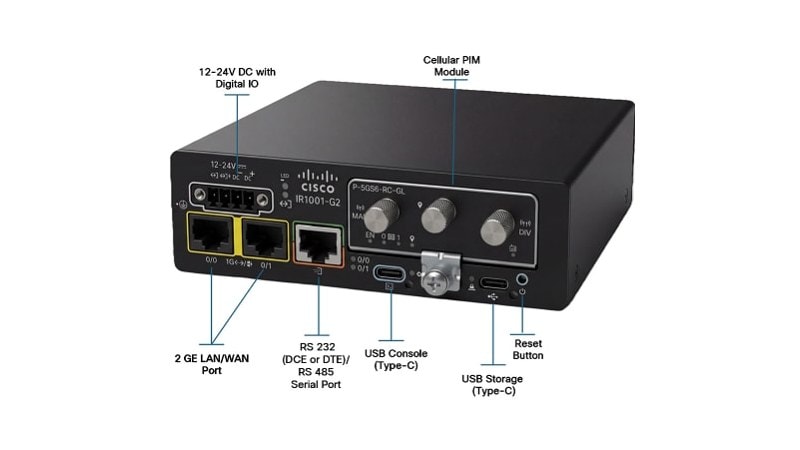 Cisco IR1001-G2 base platform front view