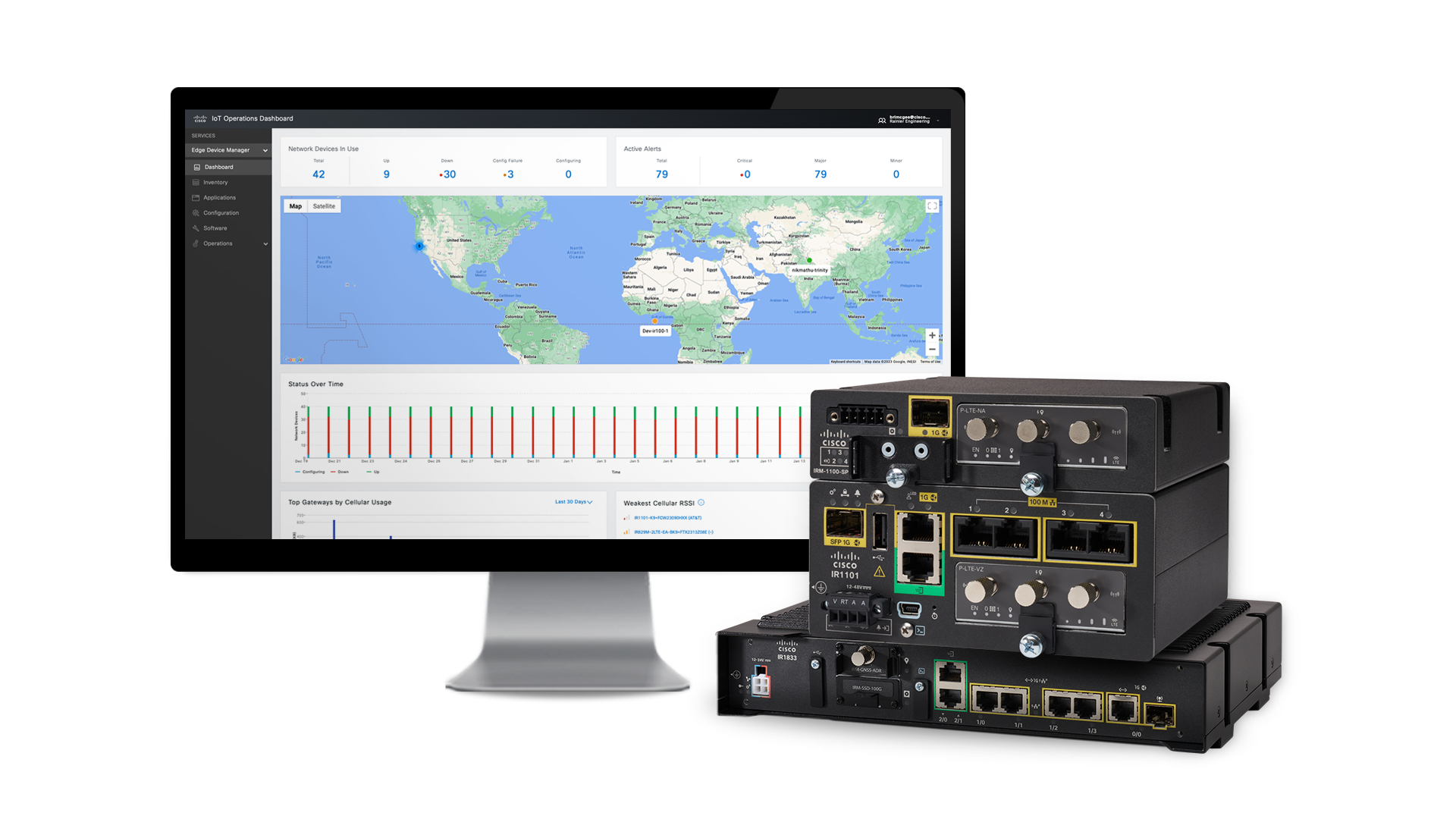 IoT operations dashboard and Cisco rugged series routers