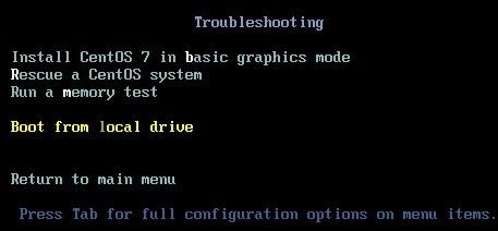Boot from local drive