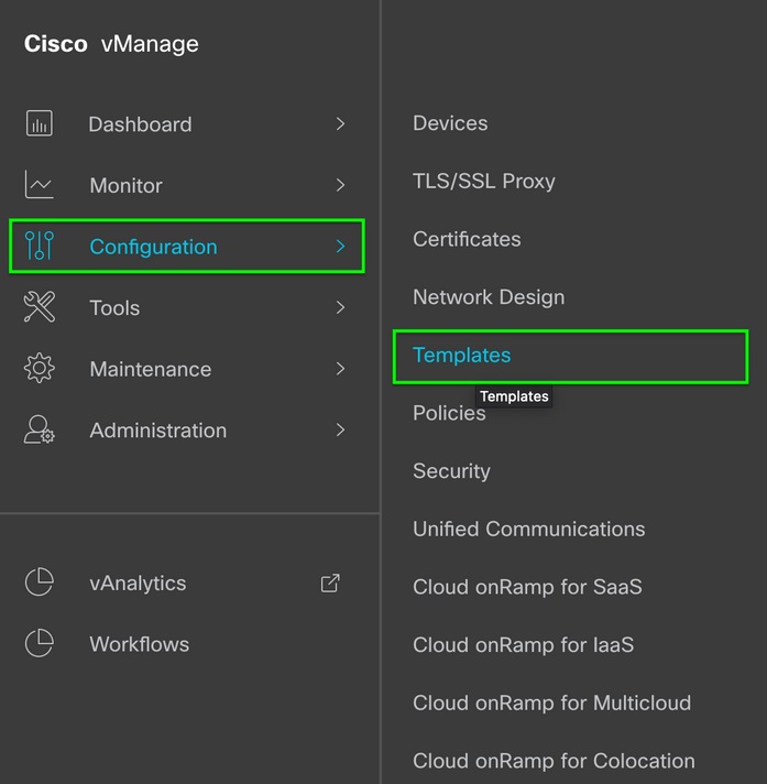 Tmadmin Router Password 在SD-WAN上使用模板執行密碼恢復 - Cisco