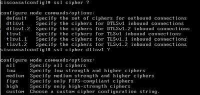 ASA  Enabled Ciphers