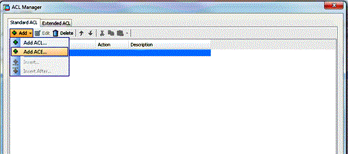 Choose Add and then Add ACE in order to Add an Access Control Entry (ACE)