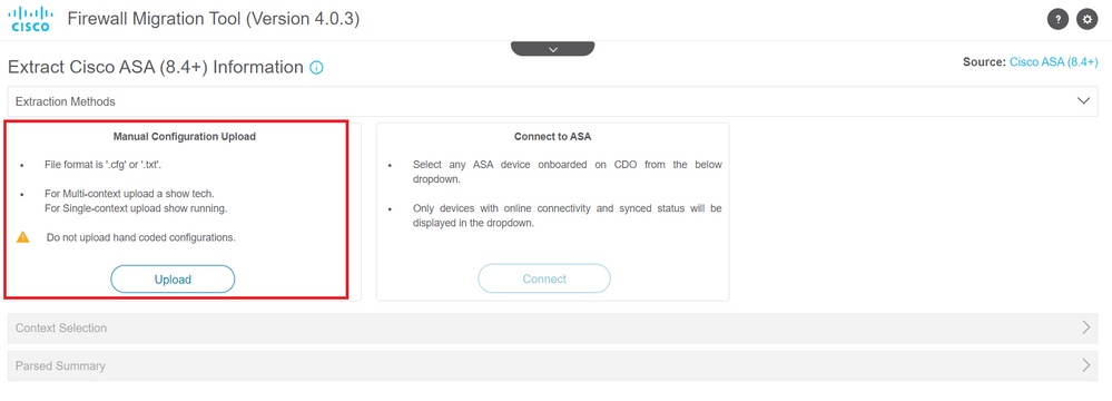 Cisco Cdo Interface تهيئة أداة ترحيل جدار الحماية وتشغيلها على CDO - Cisco