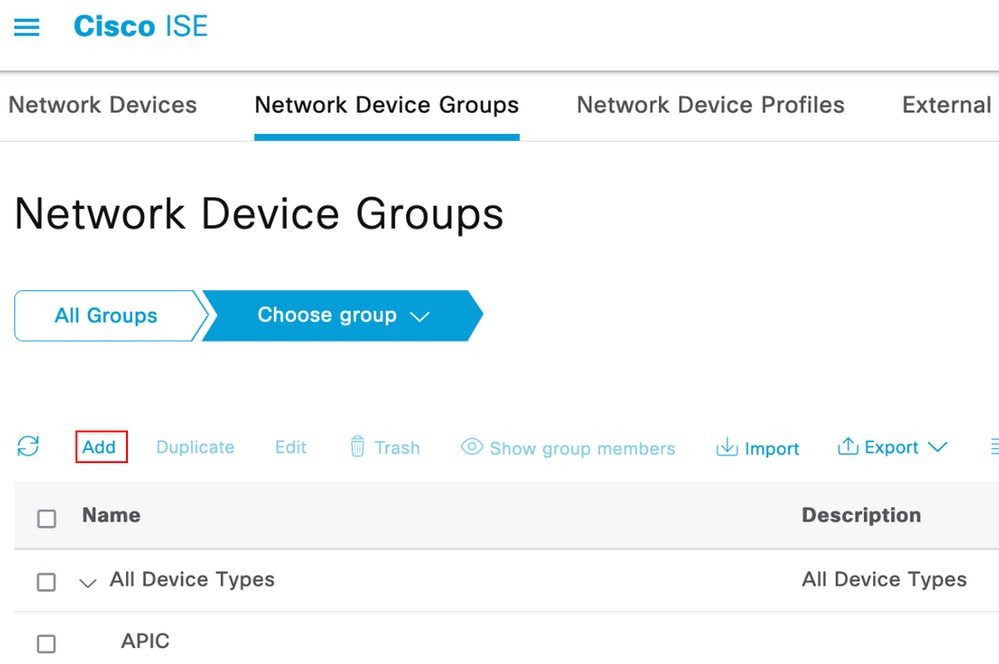 ISE Network Device Groups
