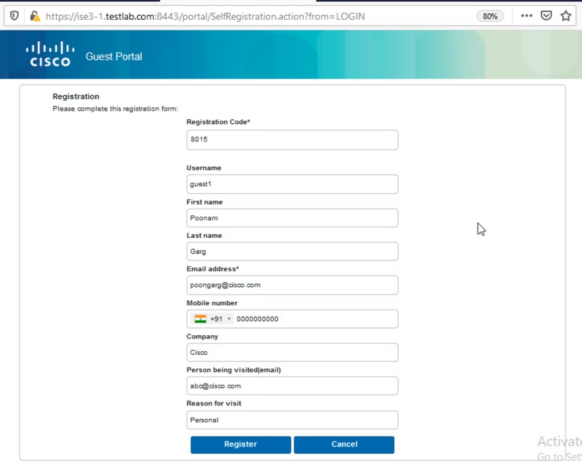 Configuración del portal de invitados autoregistrado de ISE Cisco