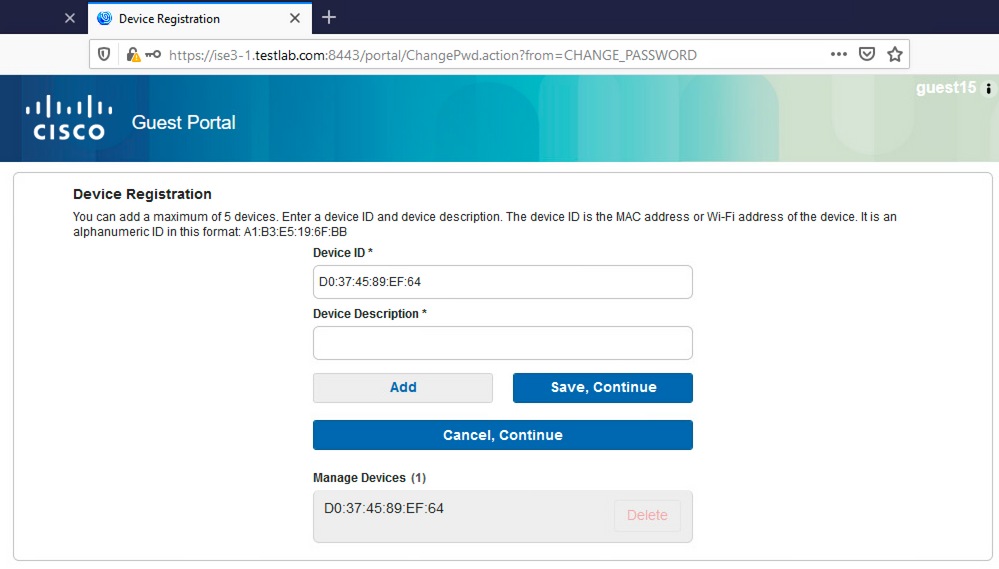 ISE自己登録型ゲストポータルの設定 Cisco
