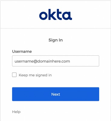 OKTA Authentication Login