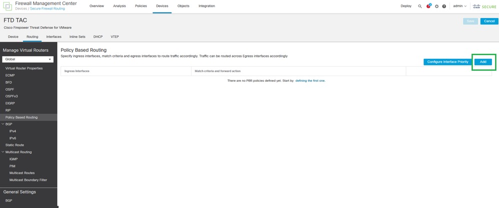 Configuración de PBR con HTTP Path Monitor en FMC - Cisco