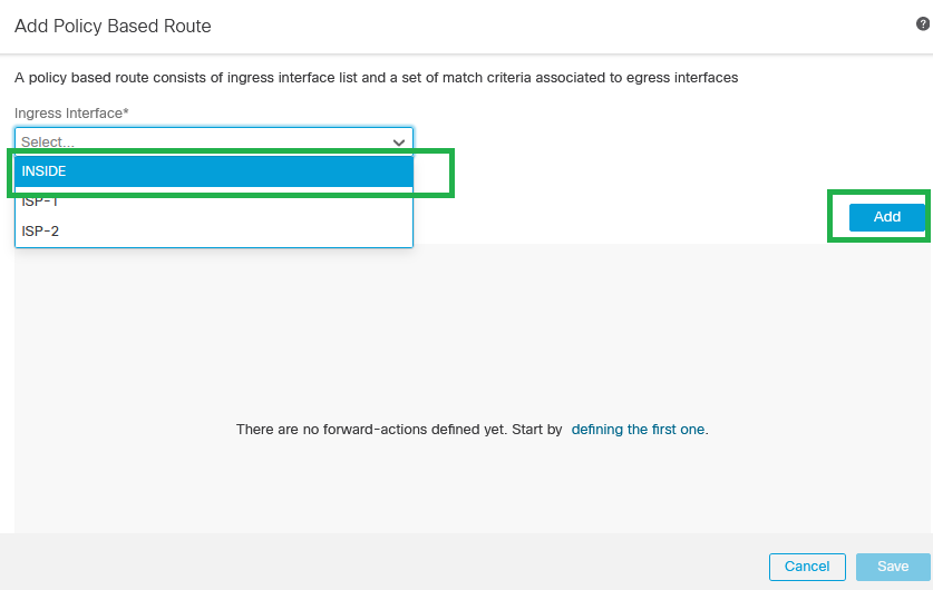 Configuración de PBR con HTTP Path Monitor en FMC - Cisco