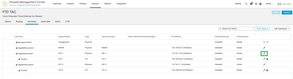 Path Monitoring Configuración de PBR con HTTP Path Monitor en FMC - Cisco