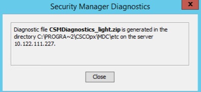 CSM Light Diagnostic File Generation - 3