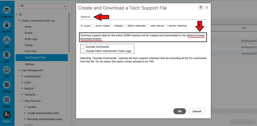 Select the type of technical support data to download