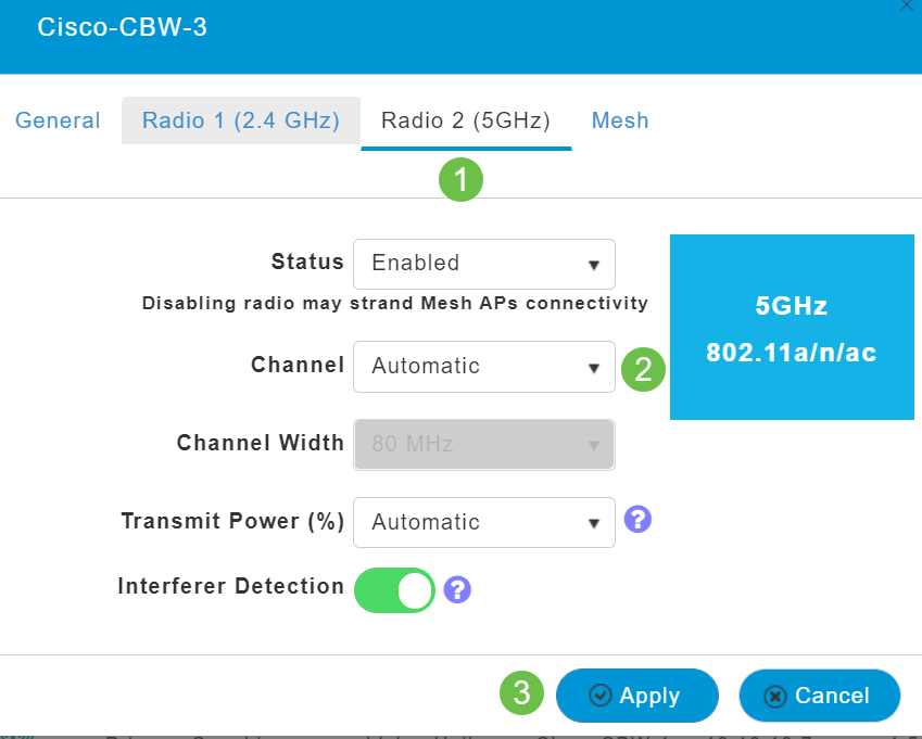 Cisco Business Wireless Network의 RF 채널 - Cisco