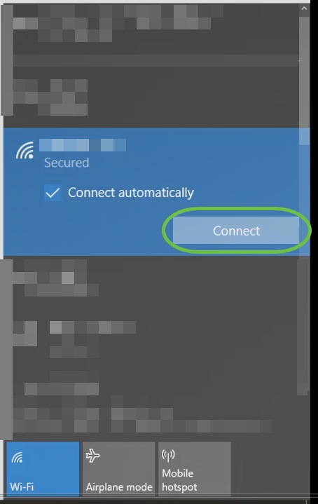 Go to the wireless options on your PC, choose network and click connect