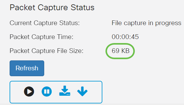 c) Packet Capture File Size 