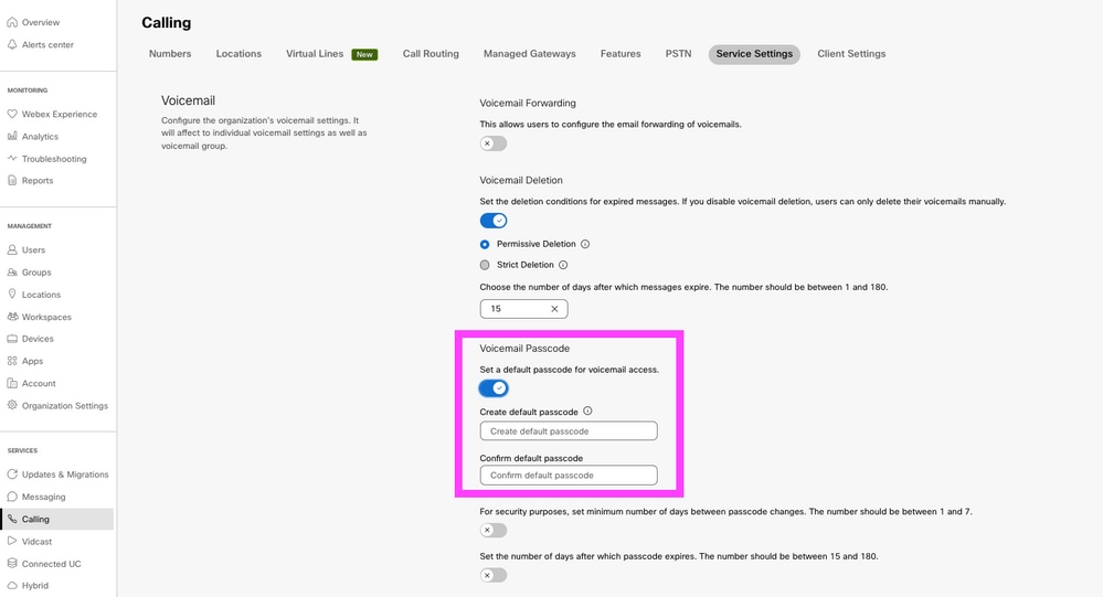 Configuration du code secret de la messagerie vocale et déverrouillage du portail vocal Cisco