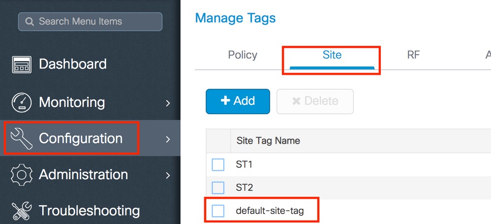 Manage Site Tags