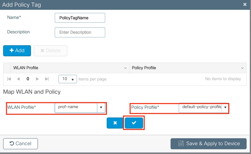 Policy Tag WLAN Mapping to Policy Profile