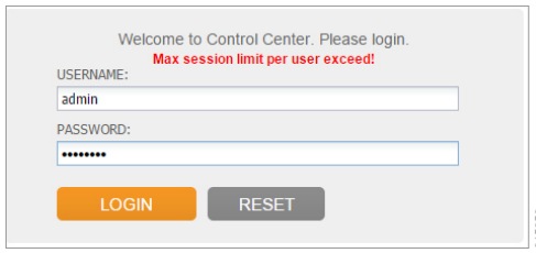 Error Message on 'Max session limit per user exceeded'
