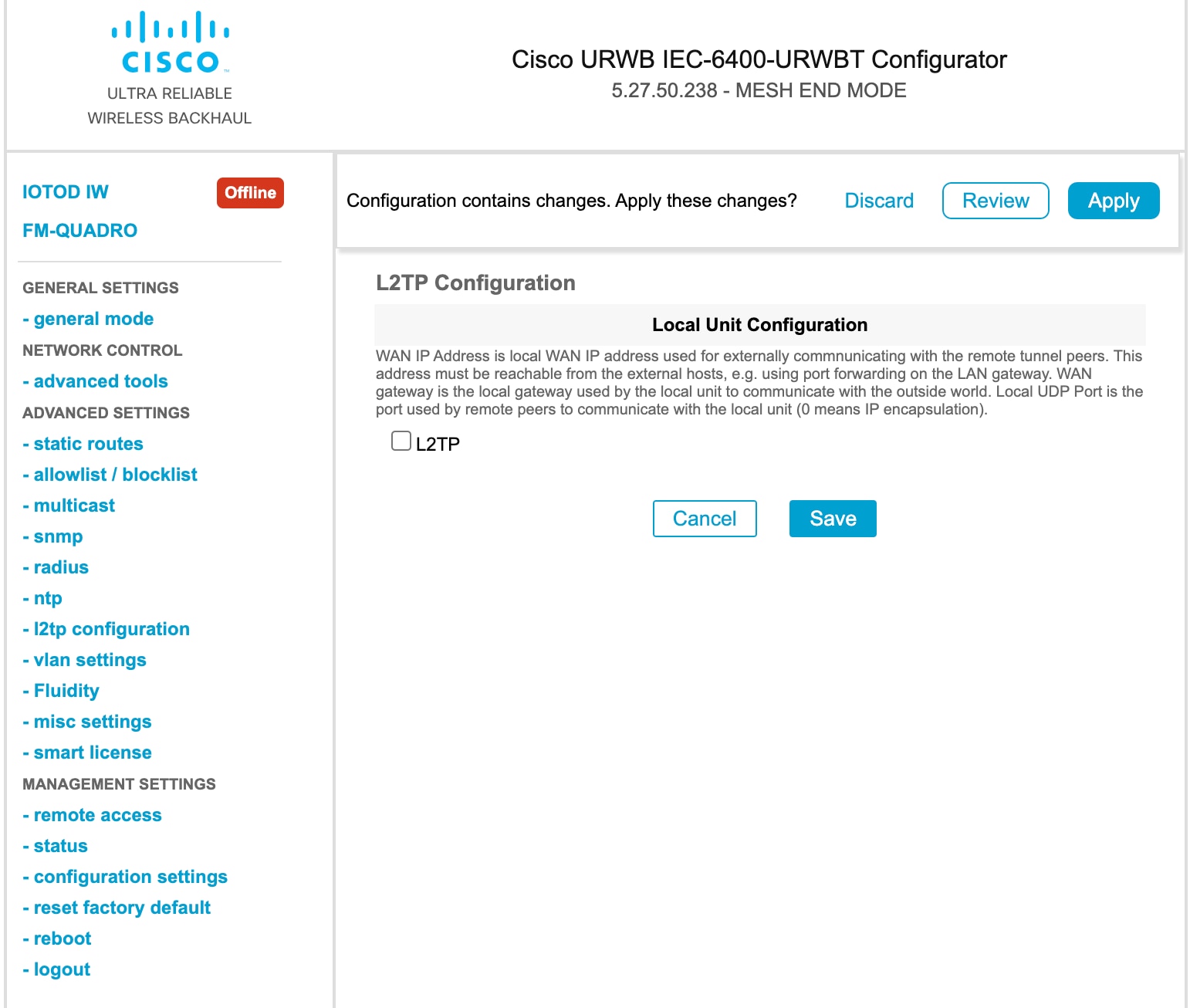 Configure L2TP using GUI | Configuring Advanced Settings | Cisco ...