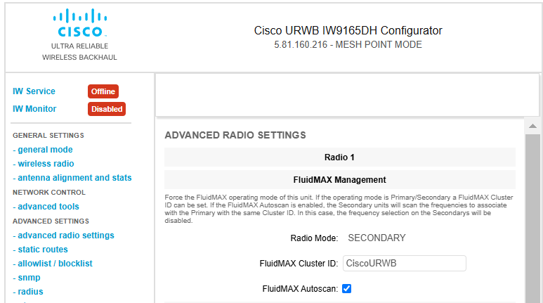 The FluidMAX Autoscan checkbox in the GUI indicates the status of the frequency scan, showing whether it is enabled or disabled based on the checkbox selection.
