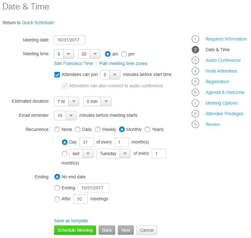 Video Conferencing Set Up Meetings from Your ex Site