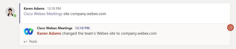 Změny adresy URL webu schůzky cisco Webex