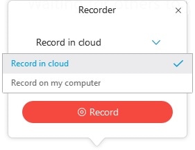 Recorder dialog box