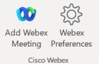 إضافة Webex Meetings