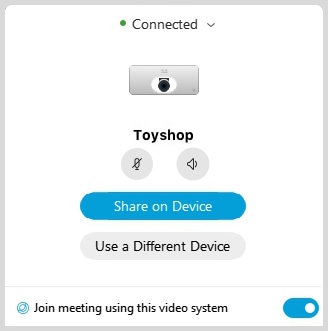 Wireless sharing using the Cisco Webex Meetings app