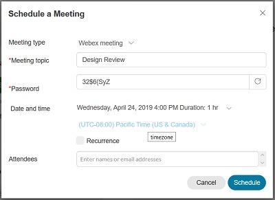 Planificar una reunión