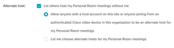 Video Conferencing Add Alternate Hosts For Cisco Webex Meetings