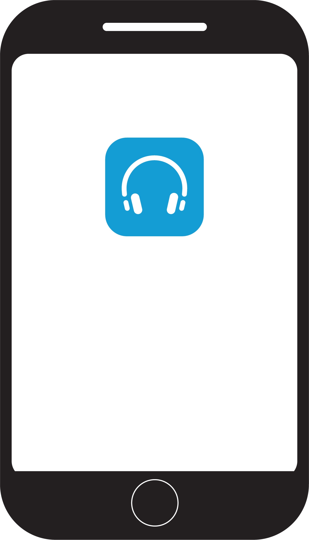 Logotip aplikacije Cisco Headsets na zaslonu mobilnega telefona