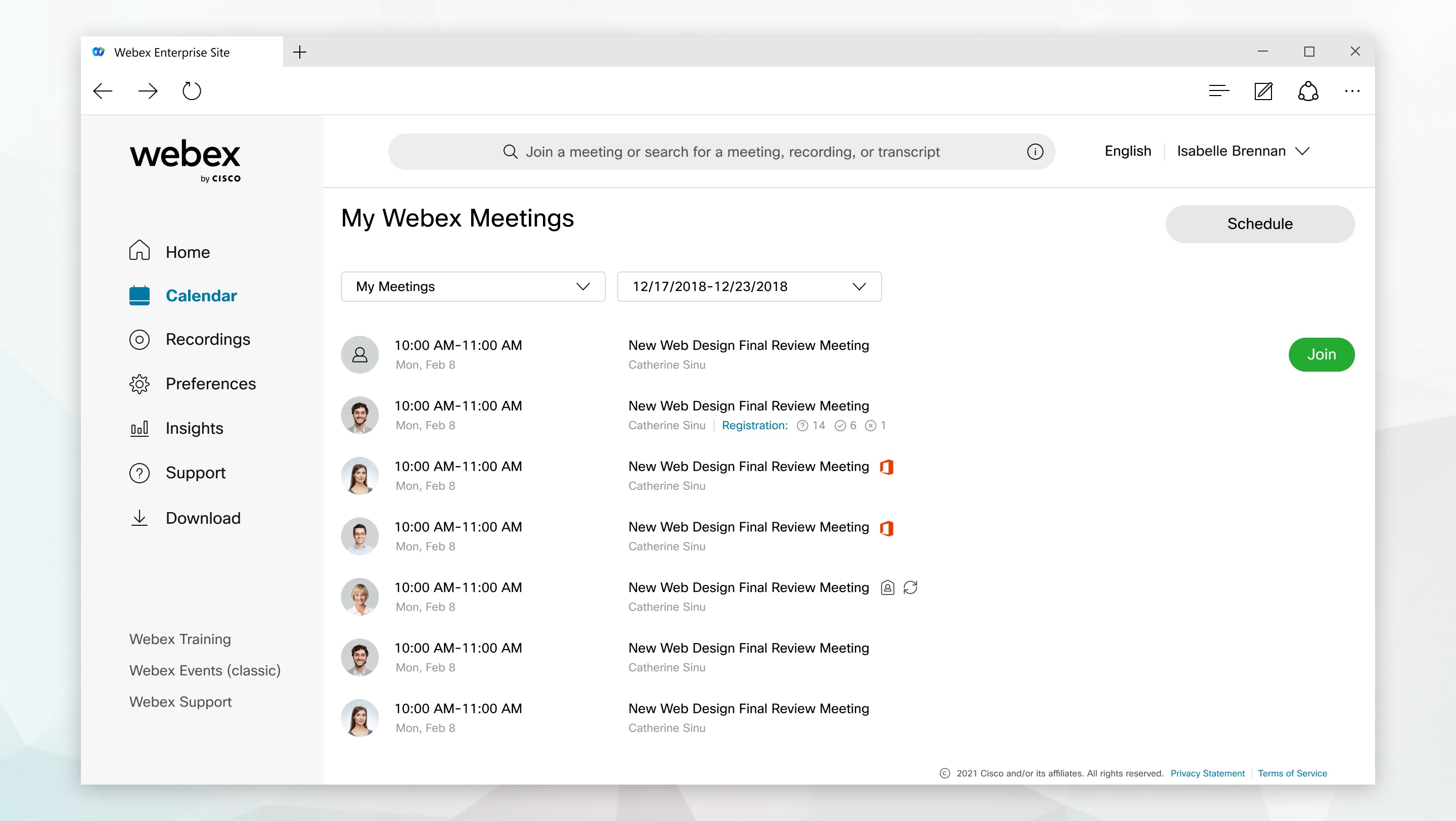 Completed Meetings Completed Meetings